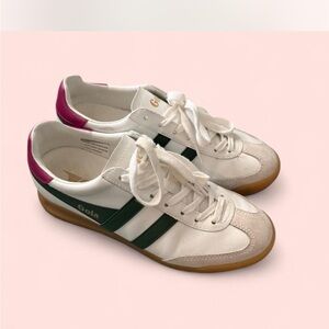 Gola Women's White, Green, and Pink Sneakers